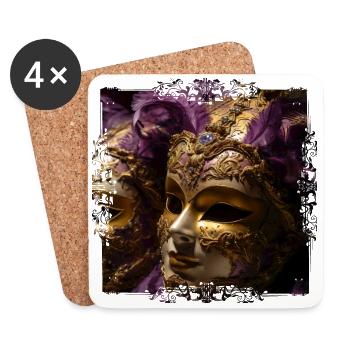 Each mask has its own meaning - Coasters (set of 4) - white - Front