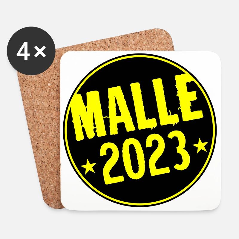 Malle 2023 - Untersetzer (4er-Set) - Weiß