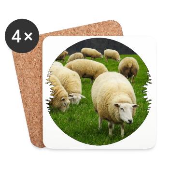 Sheep are ideal landscape conservationists - Coasters (set of 4) - white - Front