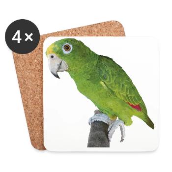 The Amazonian royal parrot - Coasters (set of 4) - white - Front