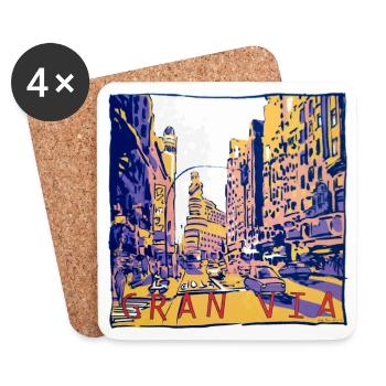 Gran Vía - Untersetzer (4er-Set) - Weiß - Vorne
