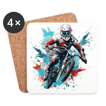 BMX rider - Coasters (set of 4) - white - Front