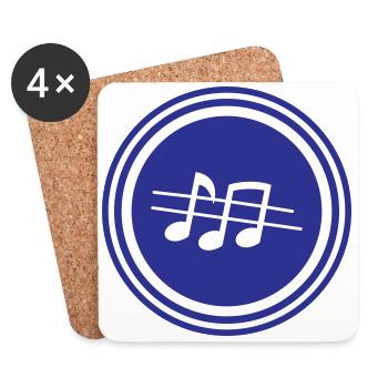 Partitions musicales - Dessous de verre (lot de 4) - blanc - Devant