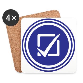 Tick the checkmark - Coasters (set of 4) - white - Front