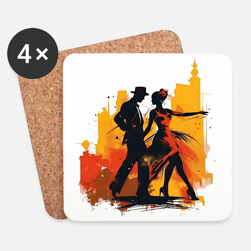 Der Mambo ist ein energiegeladener Tanz - Untersetzer (4er-Set) - Weiß