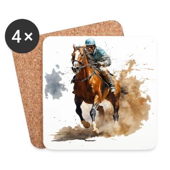 The endurance of the horses is epochal for success - Coasters (set of 4) - white - Front