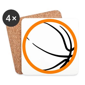 Abstraktes Basketball Design - Untersetzer (4er-Set) - Weiß - Vorne