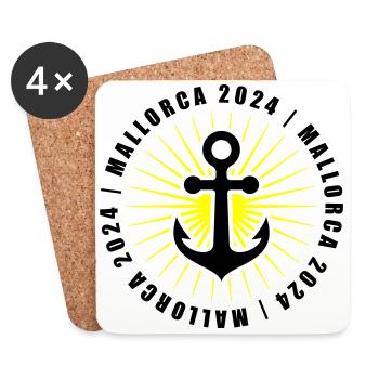 Mallorca 2024 holiday - Coasters (set of 4) - white - Front
