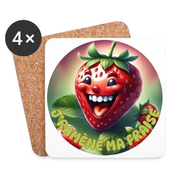 I'm bringing back my strawberry - Coasters (set of 4) - white - Front