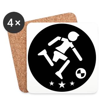Fussballer Fussball Spieler - Untersetzer (4er-Set) - Weiß - Vorne