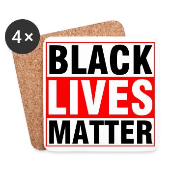 Black Lives Matter, Black Lives Matter - Coasters (set of 4) - white - Front
