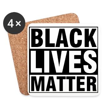 Black Lives Matter, Black Lives Matter - Untersetzer (4er-Set) - Weiß - Vorne