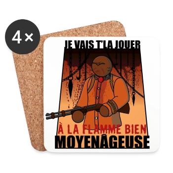 Marsellus Wallace : Flamme Moyenageuse - Dessous de verre (lot de 4) - blanc - Devant