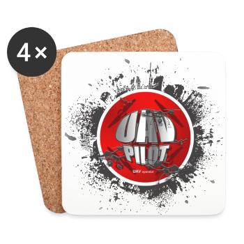 Drone pilot - Coasters (set of 4) - white - Front