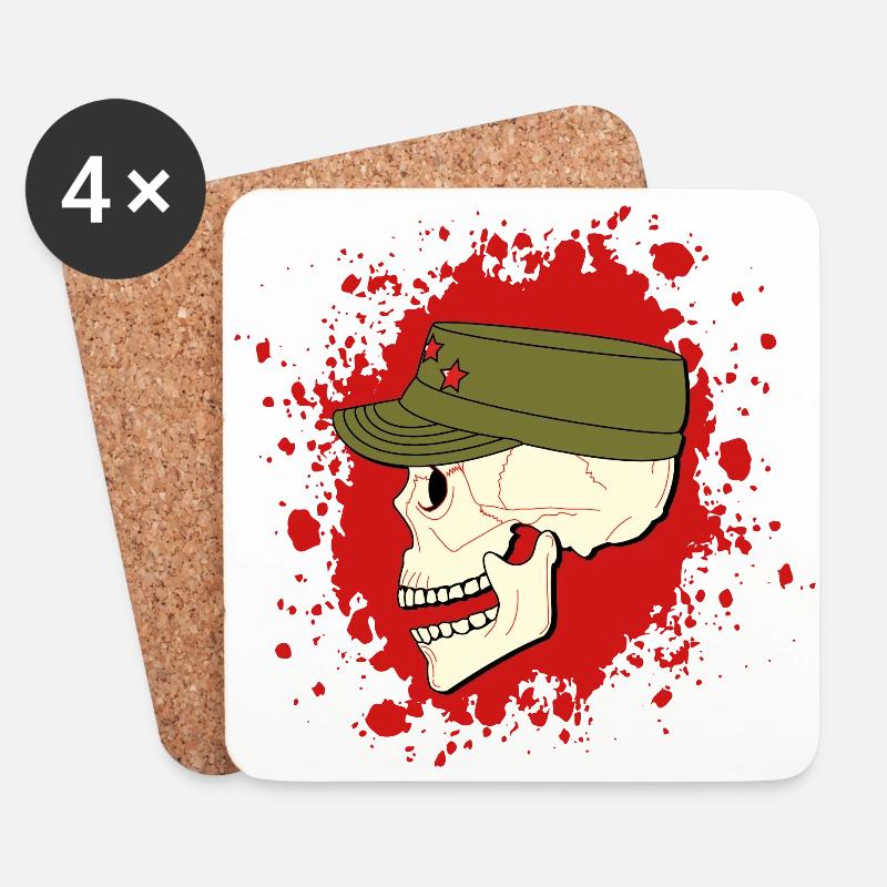 Toter Guerillero - Untersetzer (4er-Set) - Weiß