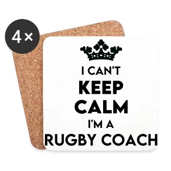 Profession – I Can't Keep Calm I'm A Rugby Coach - Coasters (set of 4) - white - Front