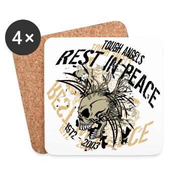 Rest in Peace - Untersetzer (4er-Set) - Weiß - Vorne