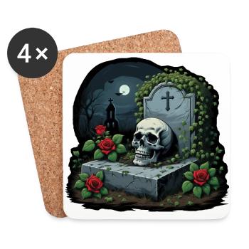 The Grave III - Untersetzer (4er-Set) - Weiß - Vorne