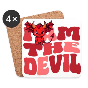 Devil Devil Evil House Dragon Wife - Coasters (set of 4) - white - Front