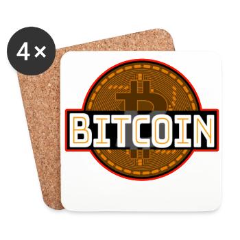 Bitcoin Crypto Bitcoin Shirt - Coasters (set of 4) - white - Front