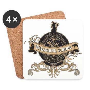 Coat of arms School of Magic - Coasters (set of 4) - white - Front