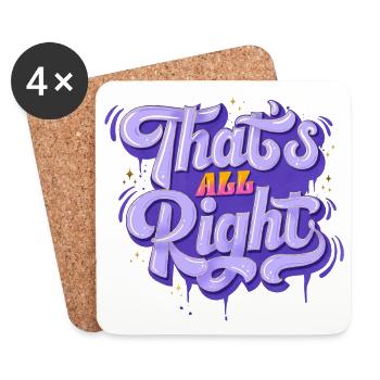 Everything is All Right - Untersetzer (4er-Set) - Weiß - Vorne