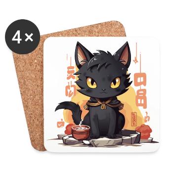Japan Kitty - Coasters (set of 4) - white - Front