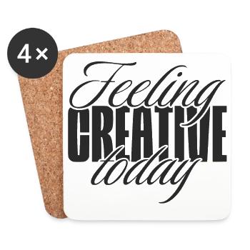 Feeling creative today - Coasters (set of 4) - white - Front