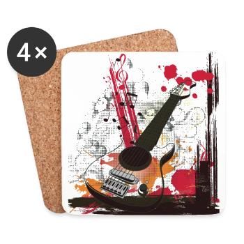 Musique - Dessous de verre (lot de 4) - blanc - Devant