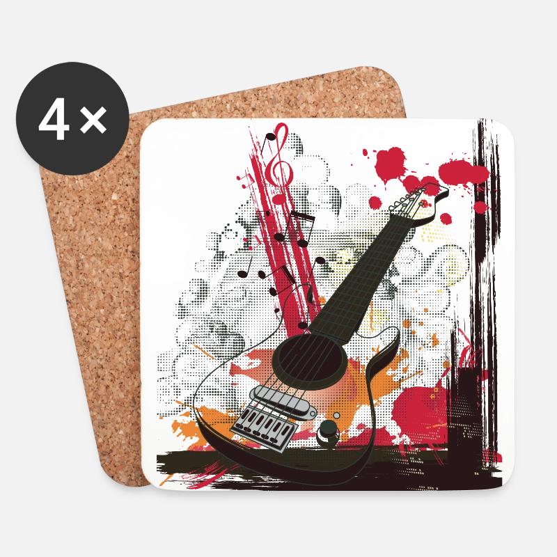 Musik - Untersetzer (4er-Set) - Weiß