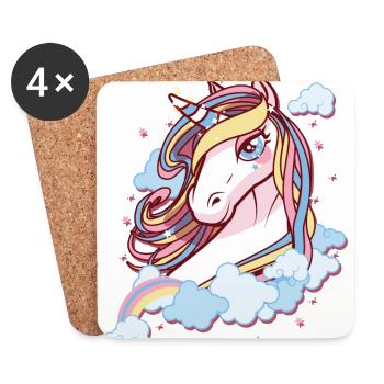 unicorn - Coasters (set of 4) - white - Front