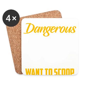 Excavator Shirt · Construction Site · Worker · Dredging - Coasters (set of 4) - white - Front