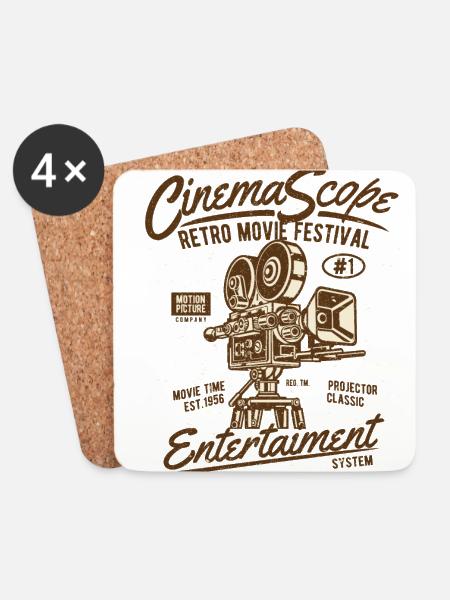 Cinema Scope - Coasters (set of 4) - white