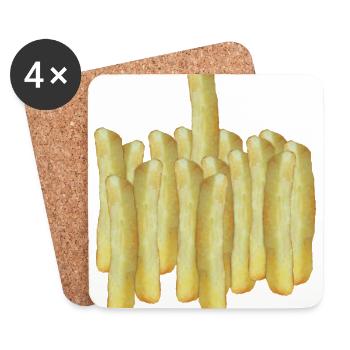 Fries One - Coasters (set of 4) - white - Front