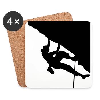 Climbing, Climber - Coasters (set of 4) - white - Front