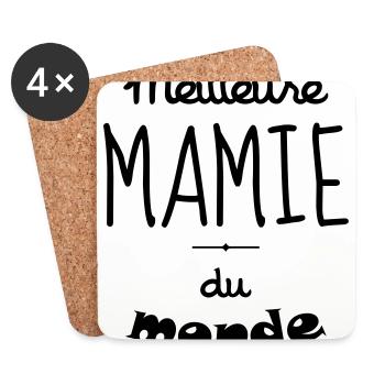 Grandma Oma Großmütter Mamy Mamie Grand-Mère - Coasters (set of 4) - white - Front