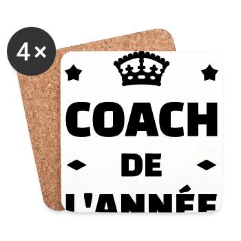 Coach Coaching Trainer Sport Entraineur Team - Coasters (set of 4) - white - Front