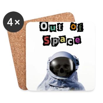 Out of Space - Travis Scott Style Astronaut - Untersetzer (4er-Set) - Weiß - Vorne