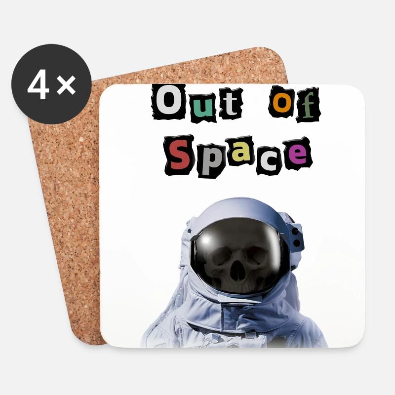 Out of Space - Travis Scott Style Astronaut - Untersetzer (4er-Set) - Weiß