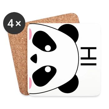 panda - Coasters (set of 4) - white - Front