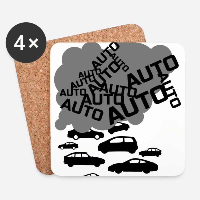 Auto Auto Auto! - Untersetzer (4er-Set) - Weiß