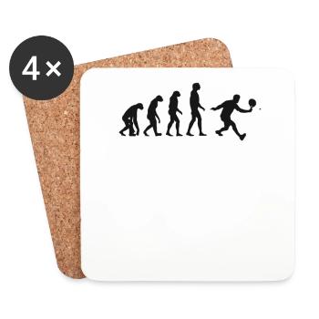 Evolution Padel Design for all black padel - Coasters (set of 4) - white - Front