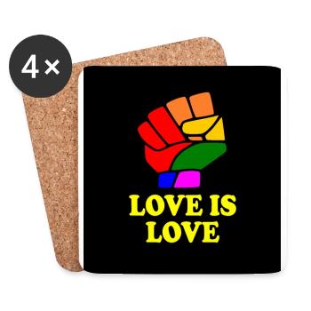 Love is love - Coasters (set of 4) - white - Front