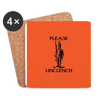 Please Unclench (Black Silhouette) ACCESSOIRES - Dessous de verre (lot de 4) - blanc - Devant