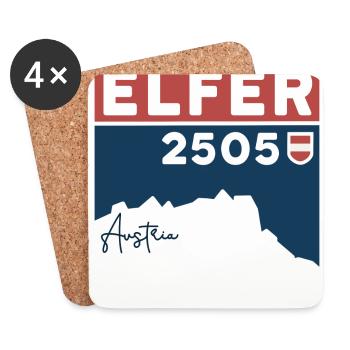 Elfer Berg Elferspitze Randonnée Normalweg Tirol - Dessous de verre (lot de 4) - blanc - Devant