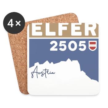 Elfer Berg Randonnée Elferspitze Randonnée Tour de montagne - Dessous de verre (lot de 4) - blanc - Devant
