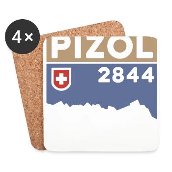 Pizol Bad Ragaz 5 Seen Wanderung Wandern Schweiz - Untersetzer (4er-Set) - Weiß - Vorne