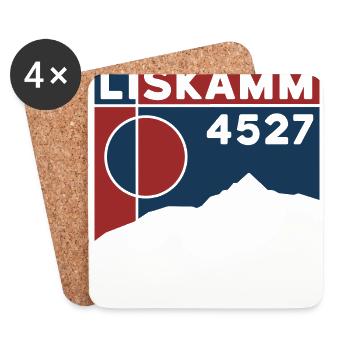 Liskamm Crossing Lyskamm Alpine Tour Souvenir - Dessous de verre (lot de 4) - blanc - Devant