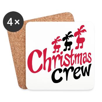 Funny moose for Christmas - Coasters (set of 4) - white - Front