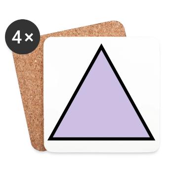 hipster triangle dreieck form - Untersetzer (4er-Set) - Weiß - Vorne